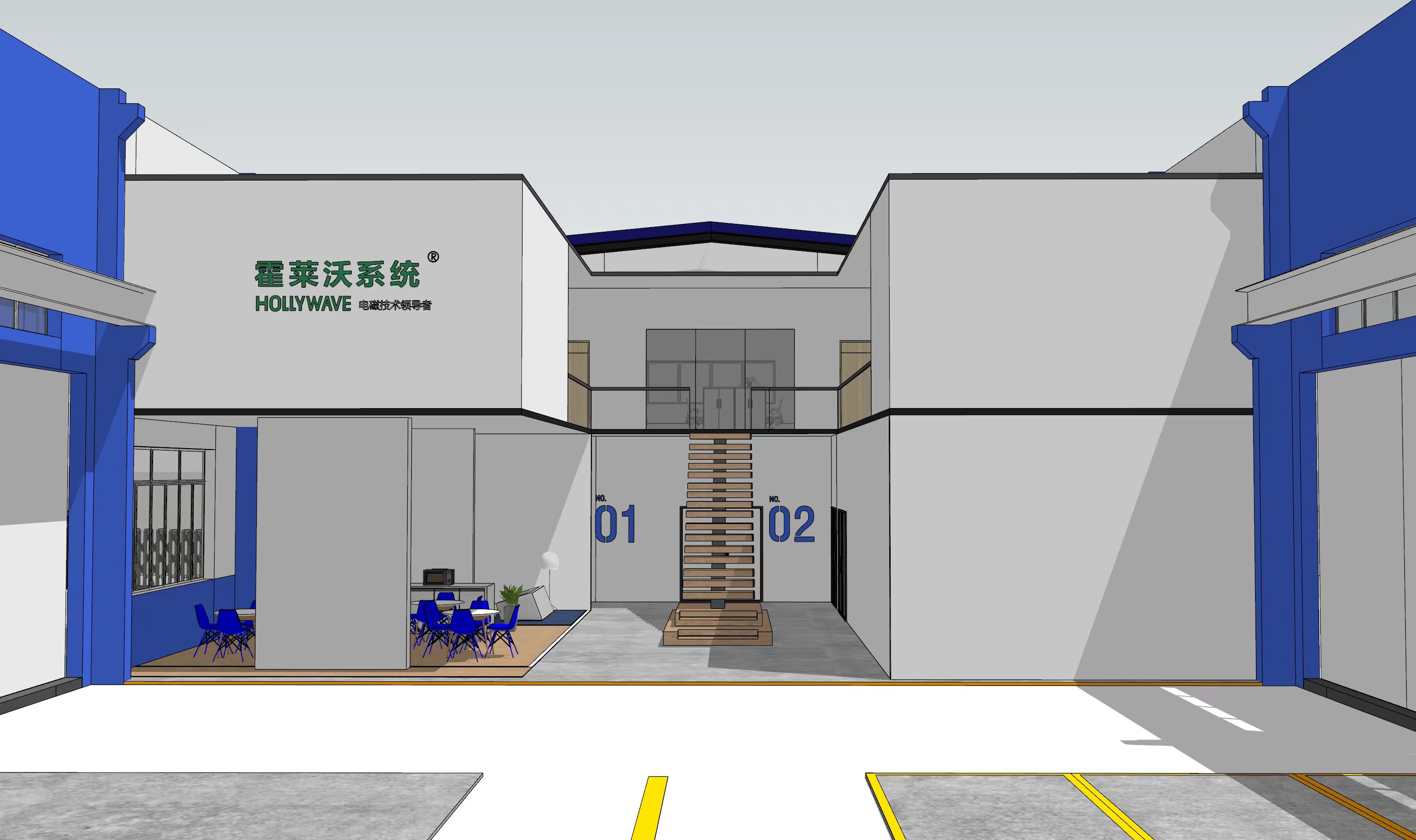廠房鋼結(jié)構(gòu)搭建后，辦公室效果圖